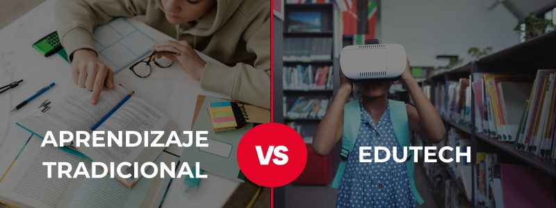 Estudiantes Tradicionales vs. Estudiantes usando Edutech